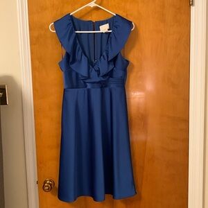 Elegant Blue Ruffle Dress